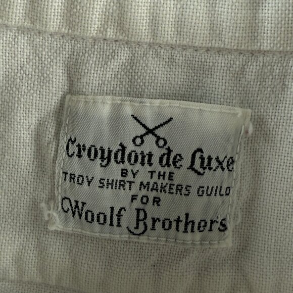 VTG Woolf Brothers Croydon De Luxe Troy Shirt Makers Guild White Oxford 16 34 - Picture 9 of 16